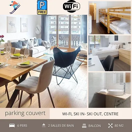 Cosy, Ski-in & Out, Parking, Vue, Central, Wifi *